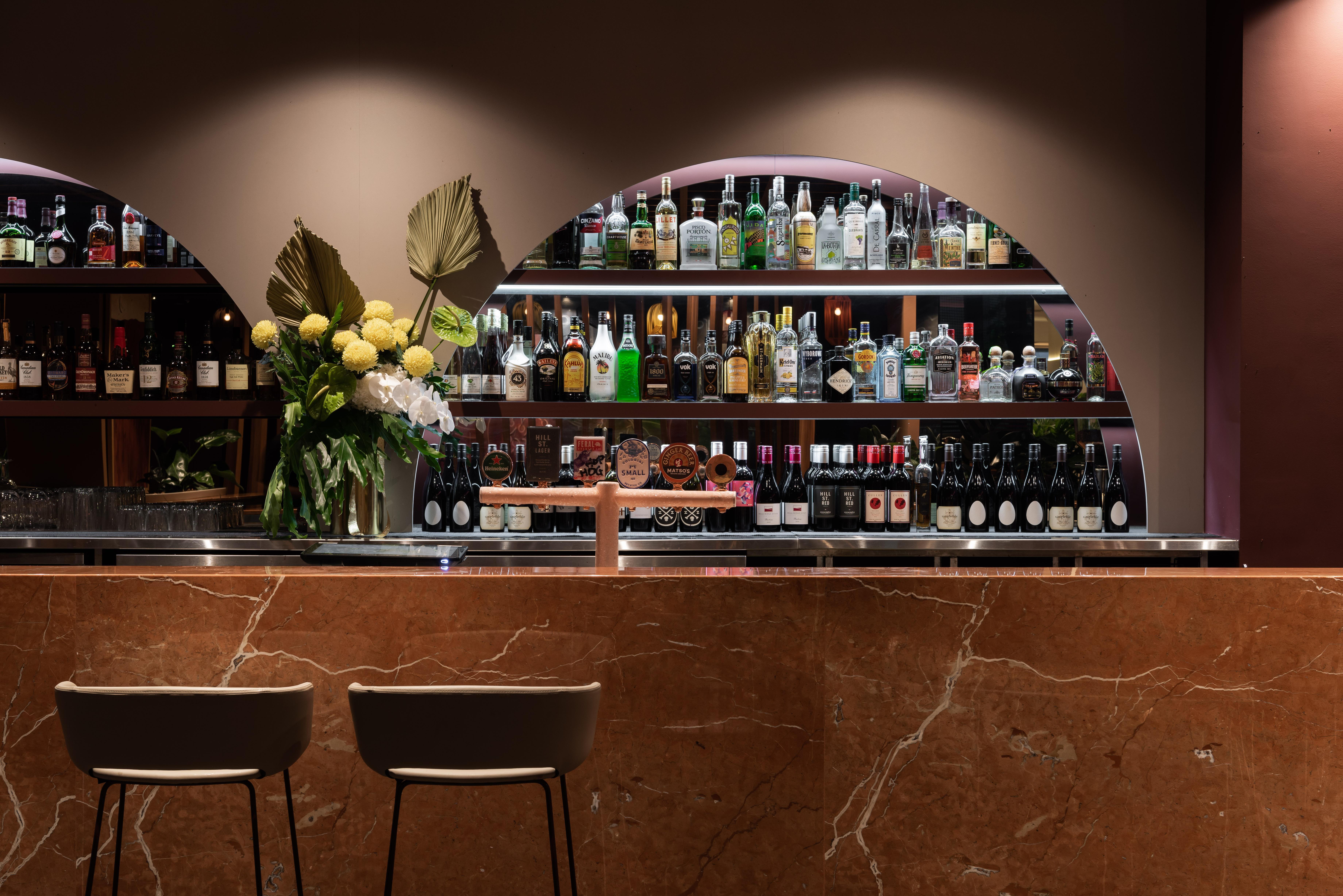Hotel Pan Pacific Perth Exterior foto The bar at the restaurant