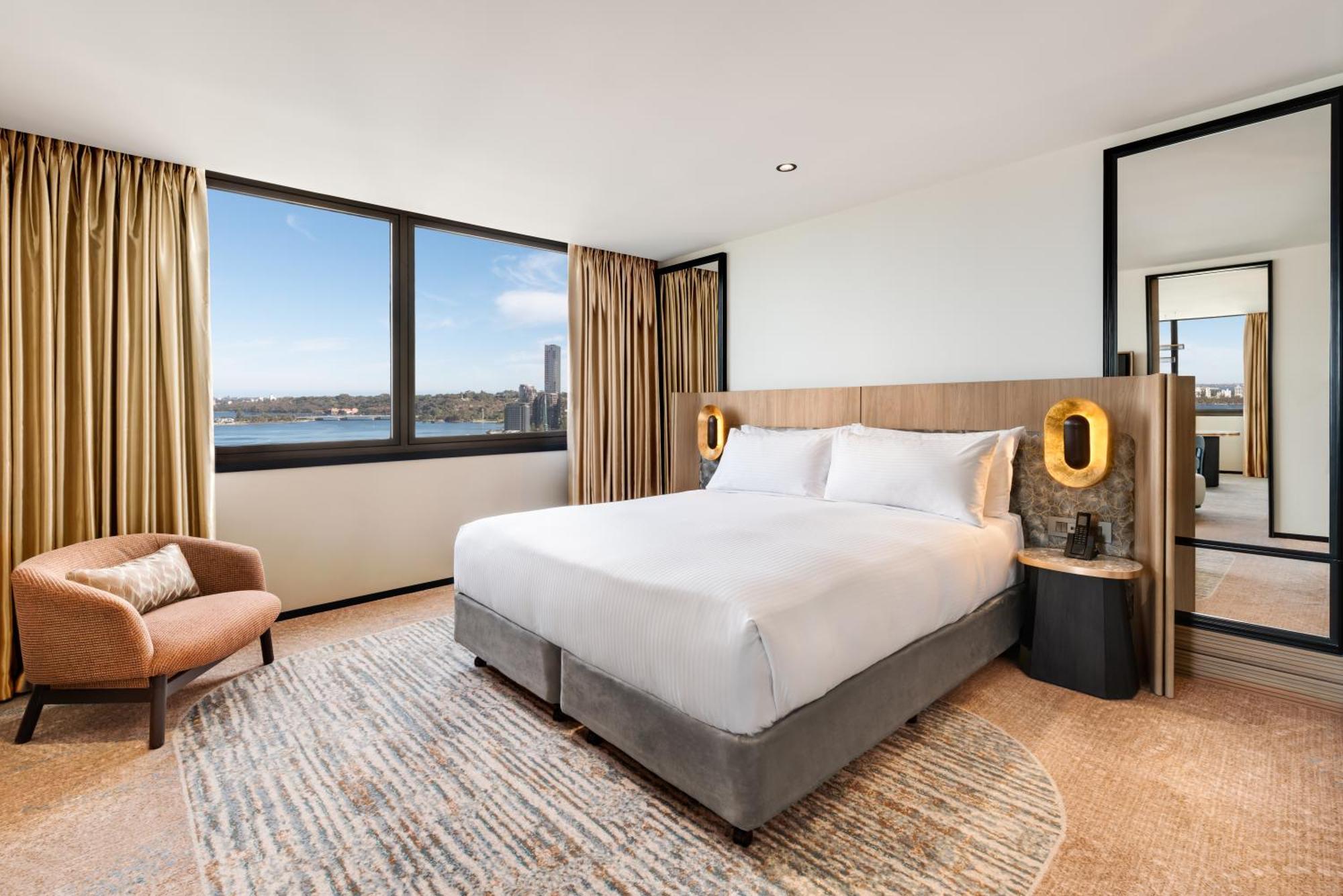 Hotel Pan Pacific Perth Exterior foto A bedroom at the hotel